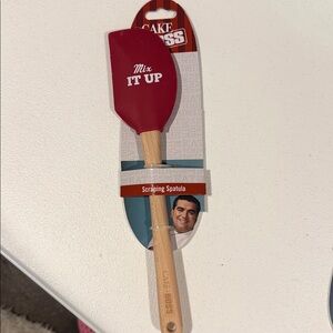 Cake Boss Red Scraping Spatula